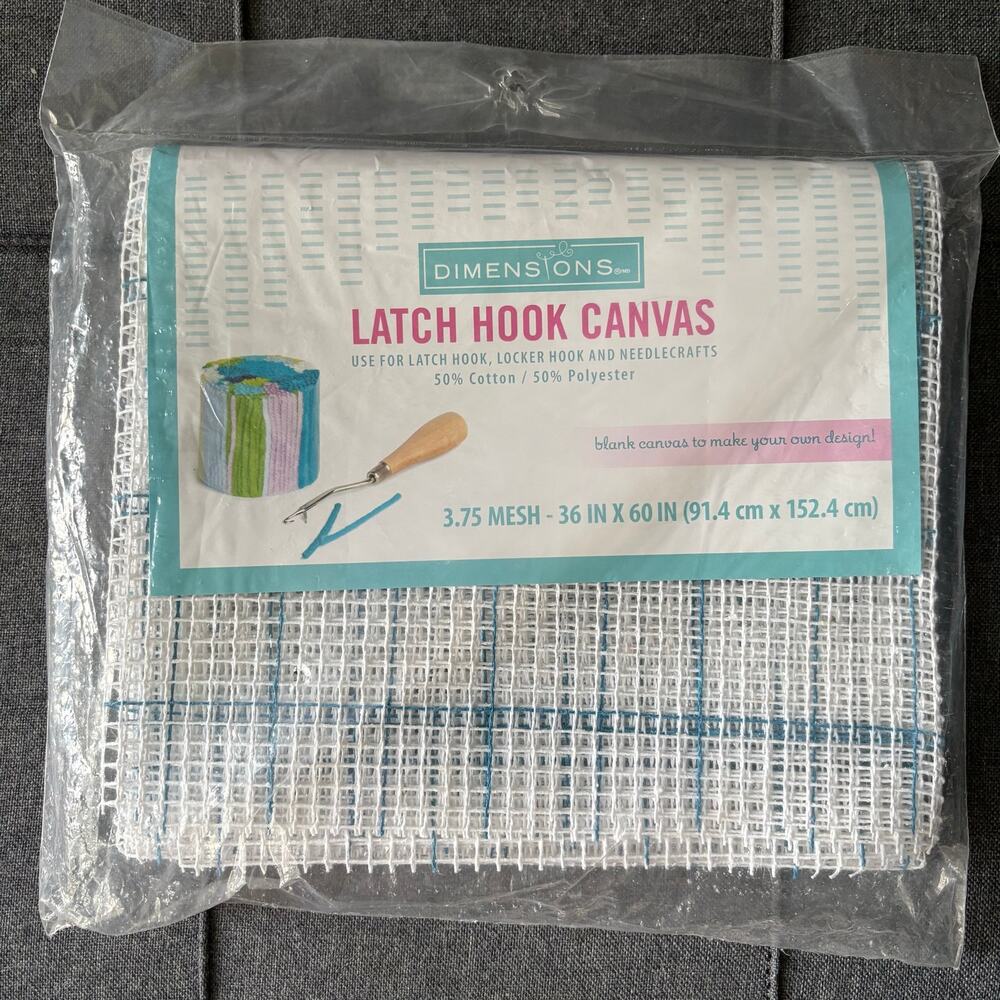 Dimensions NWT Latch Hook Canvas 3.75 Mesh Blank Canvas Make Your Own Design